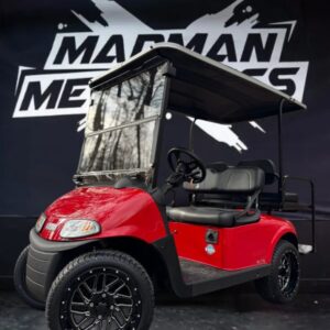 Red 2020 E-Z-GO Freedom rxv elite 4 seater golf cart