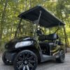 Black 2022 Yamaha Drive2 EFI gas 4 seater lifted golf cart - Image 2