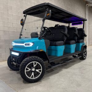 Blue 2025 Teko EV Triumph 6 Passenger Lithium-Ion golf cart