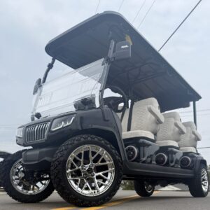 Black 2025 Evolution D5 Ranger 6 Plus lithium Golf Cart