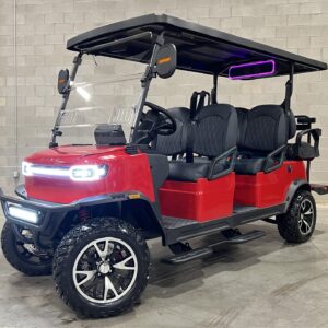 Red 2025 Teko EV Trophy Plus HP Lithium-Ion golf cart