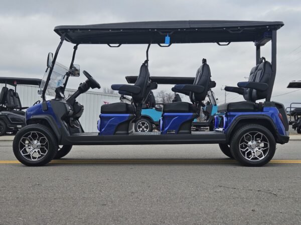 Blue 2025 Evolution D5 Ranger 6 Plus lithium Golf Cart - Mad Man ...